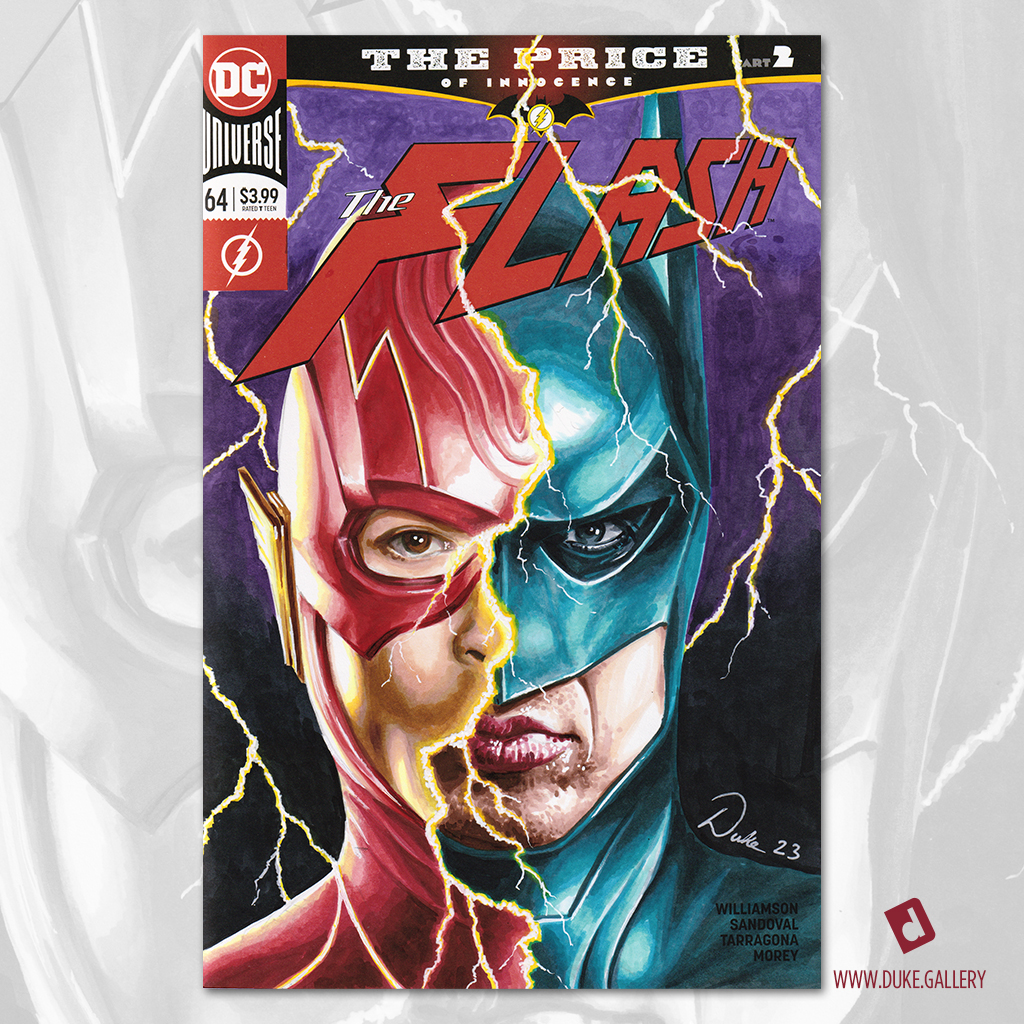 The Flash Keaton Batman 89 Sketch Cover by Duke