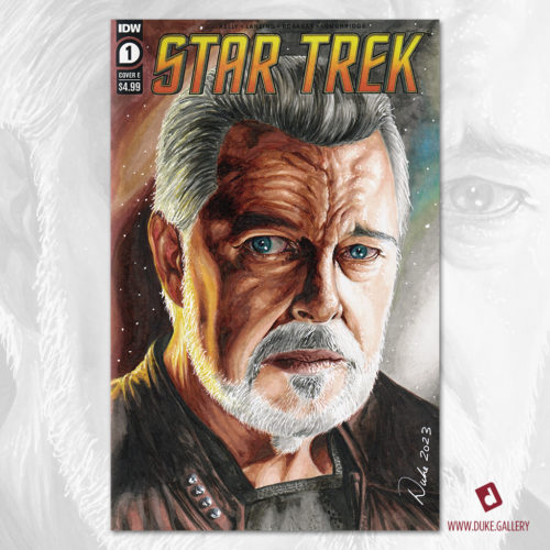 Star Trek William Riker Sketch Cover by Duke