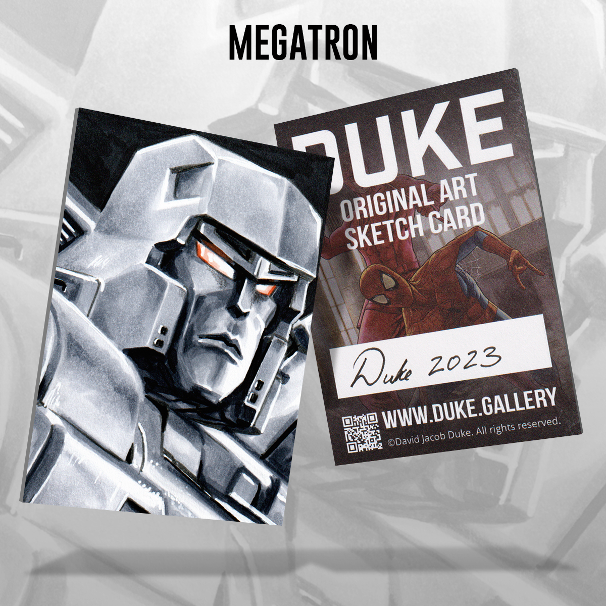 Transformers Megatron Sketch Card by Duke
