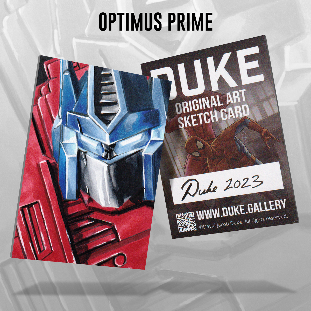 Optimus Prime Sketch Card by Duke
