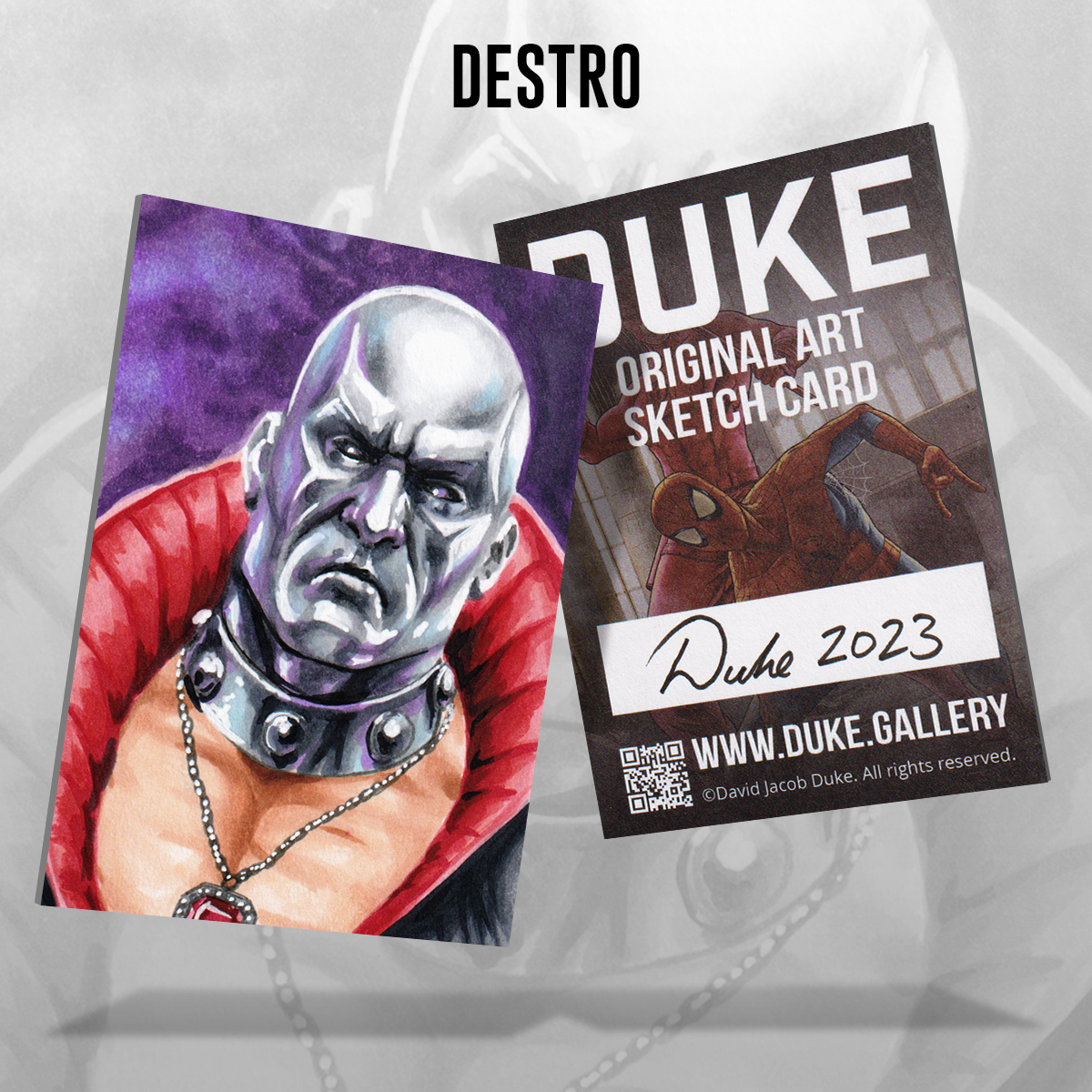G.I. Joe Cobra Destro Sketch Card by Duke