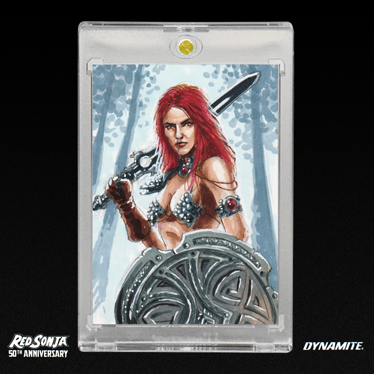 Red Sonja 50th Anniversary Sketch Card by Duke