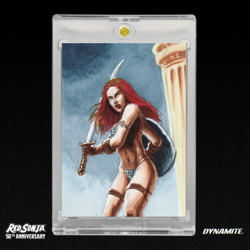 Red Sonja 50th Anniversary Sketch Card by Duke