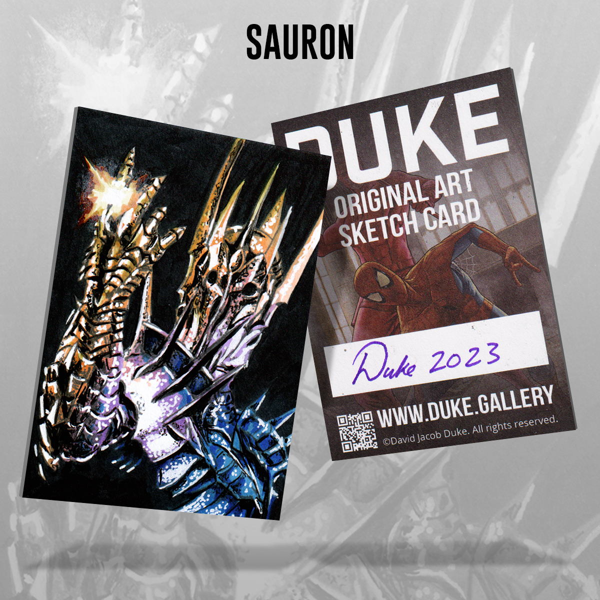 Lord of the Rings Sauron Sketch Card by Duke