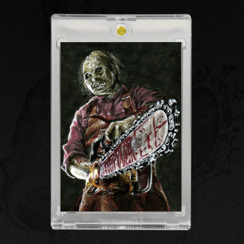 Texas Chainsaw Massacre Leatherface Sketch Card by Duke