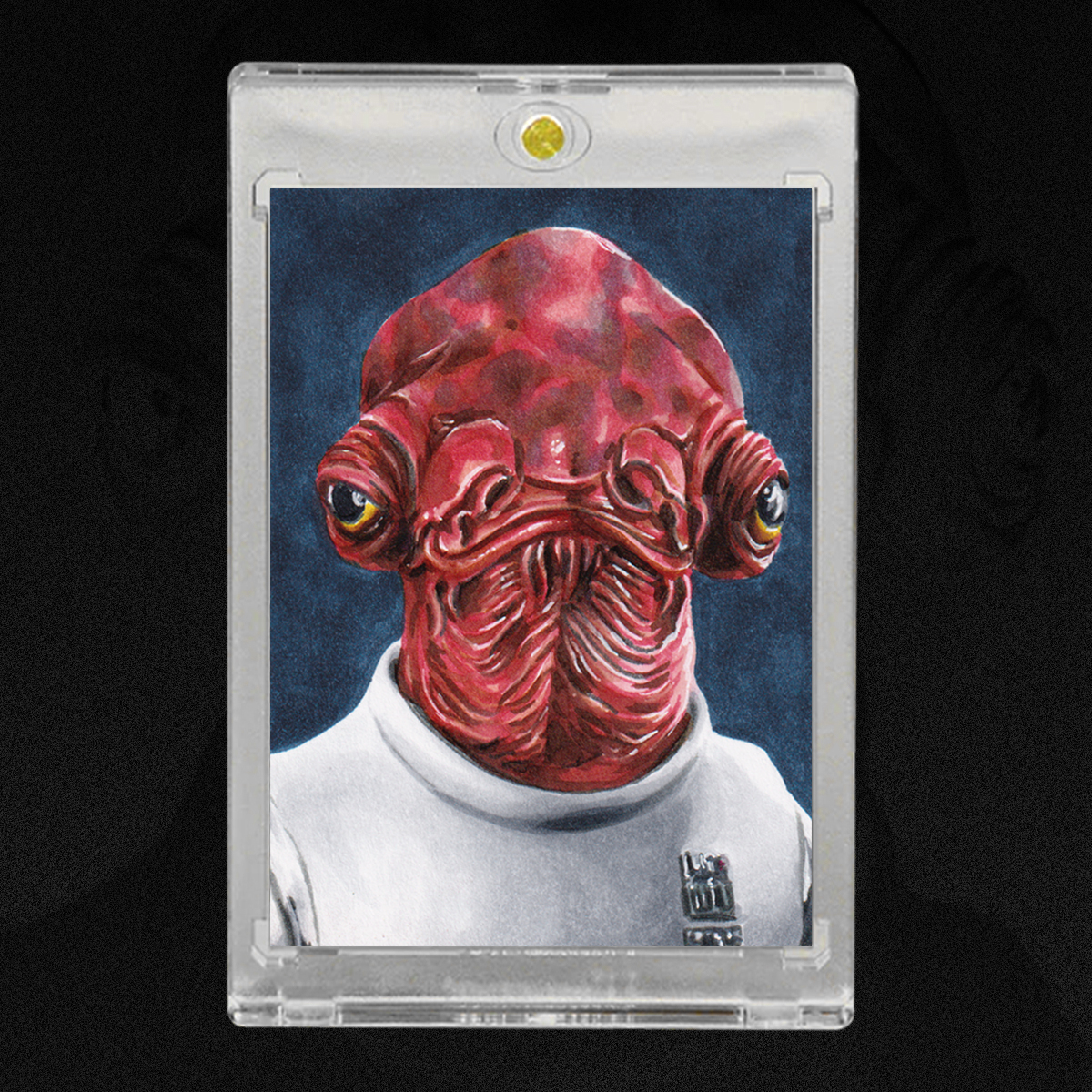 Star Wars Admiral Ackbar Sketch Card by Duke