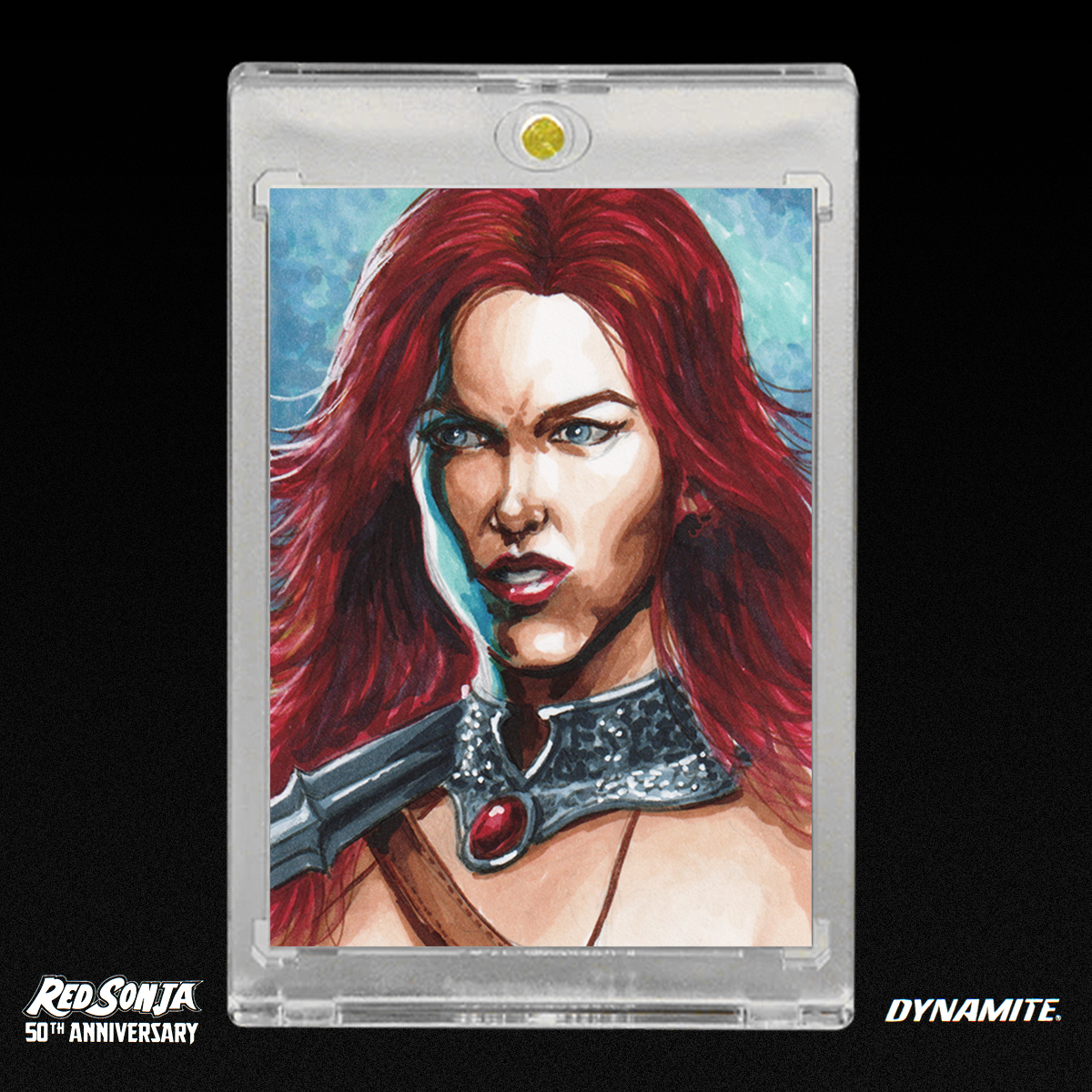 Red Sonja 50th Anniversary Sketch Card by Duke