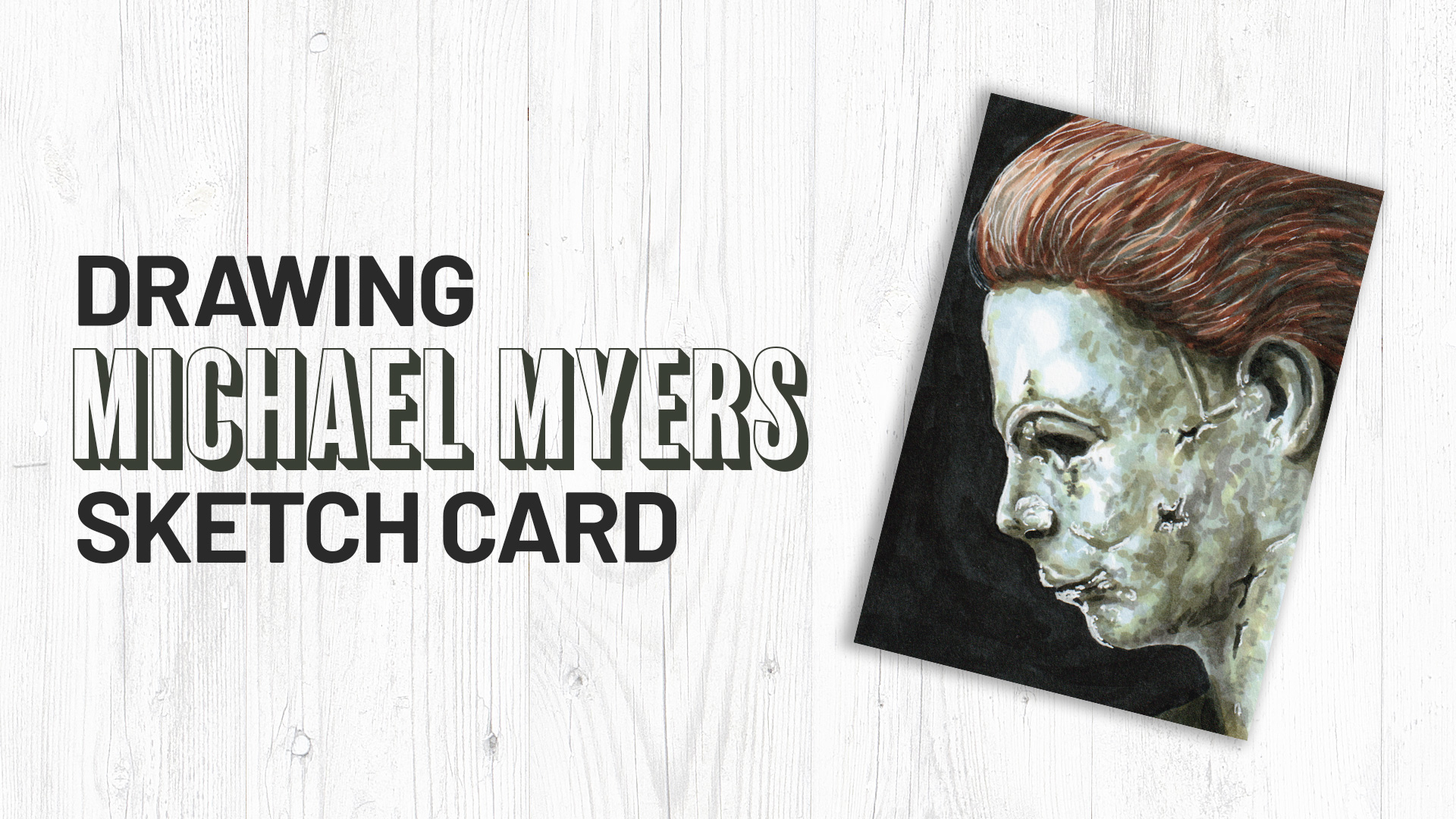 Michael Myers Sketch Card by Duke
