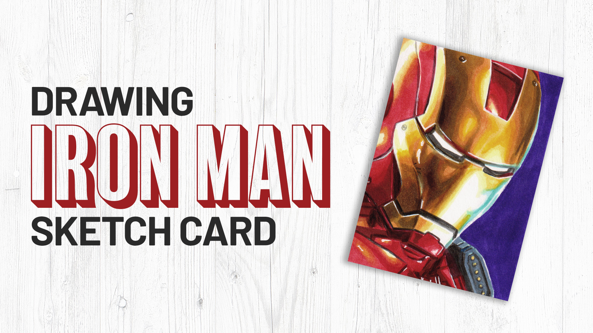 Drawing Iron Man Sketch Card by Duke