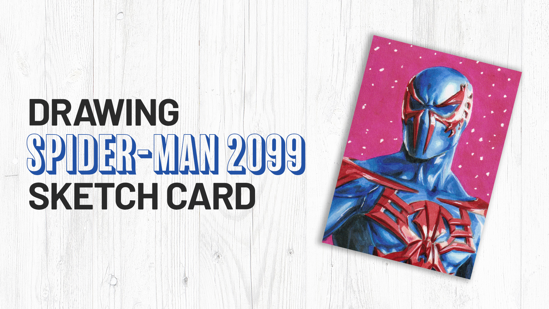 Drawing Spider-Man 2099 Sketch Card by Duke