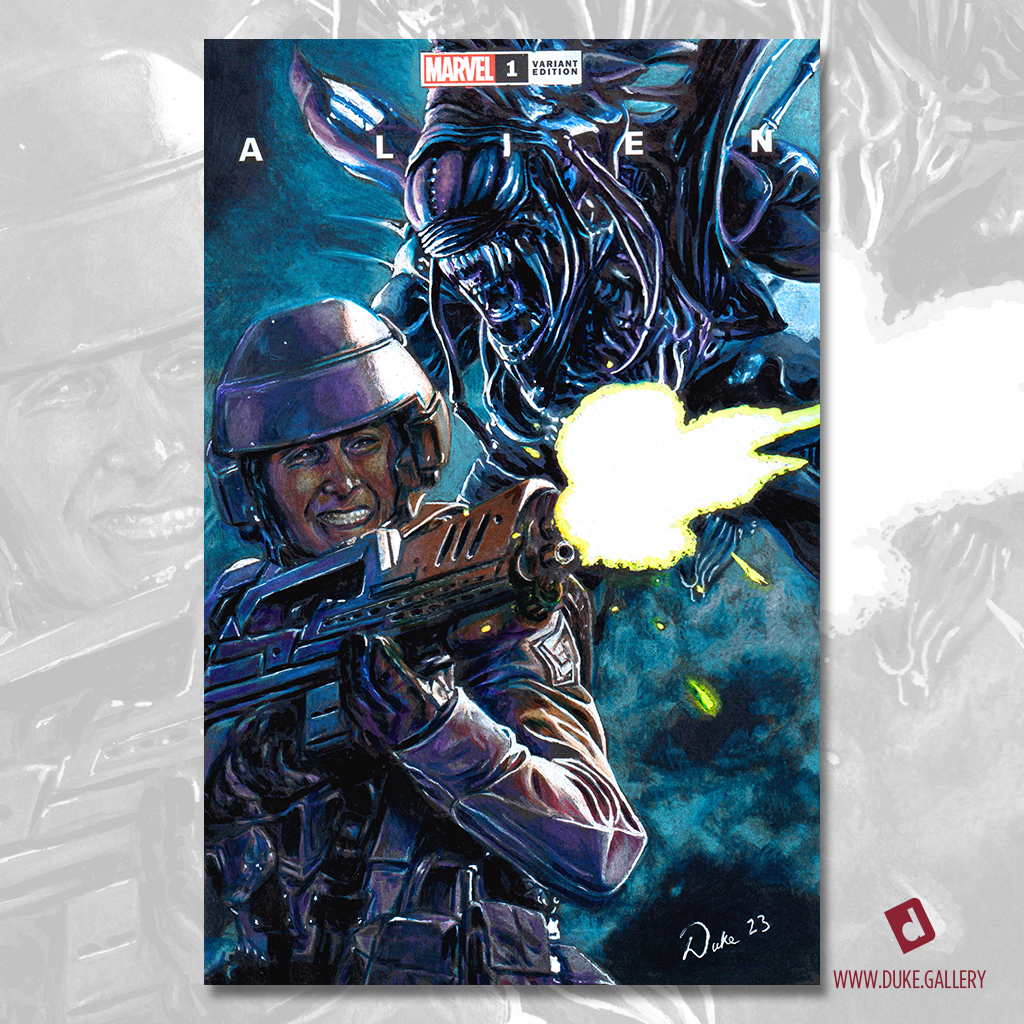 Aliens vs. Starship Troopers Sketch Cover by Duke