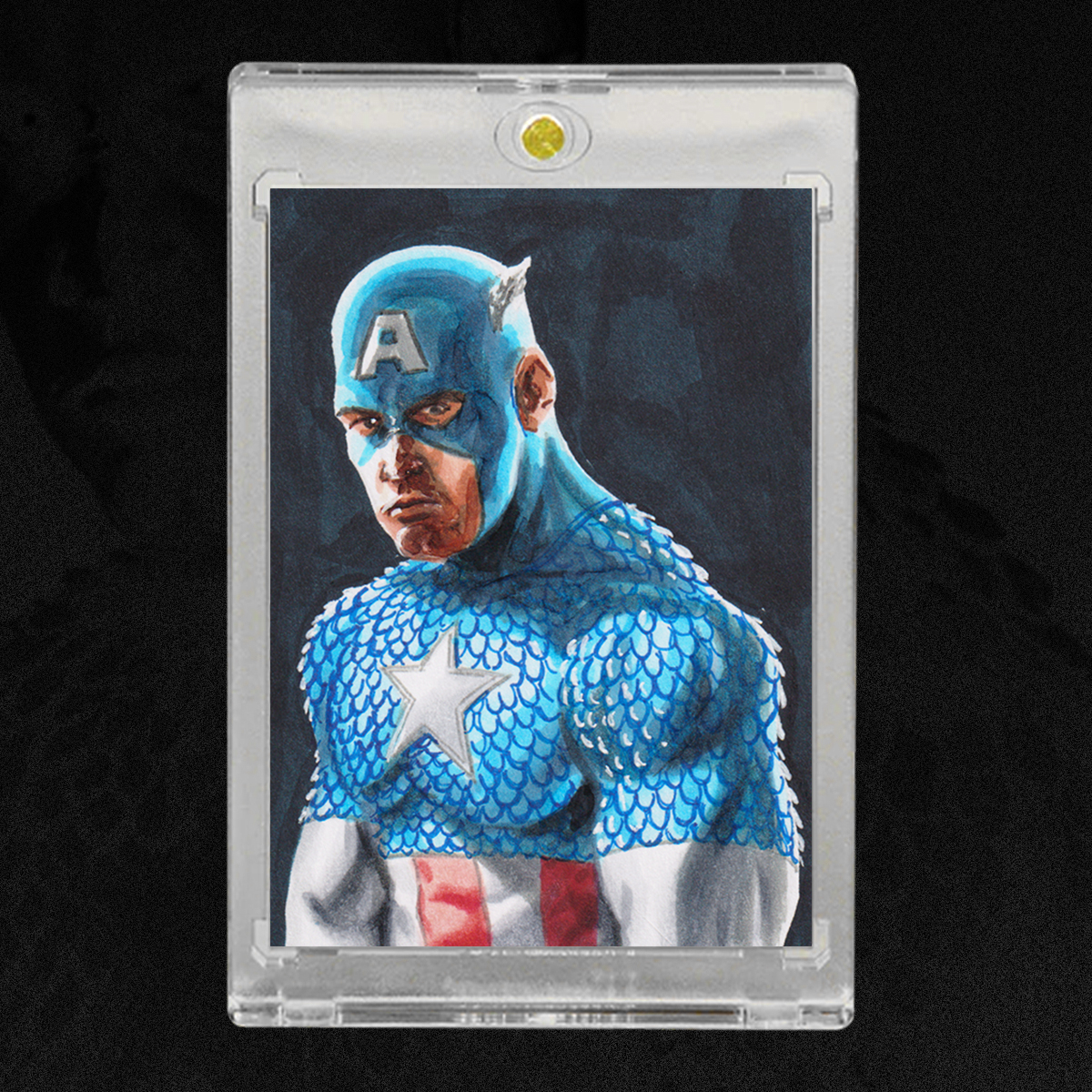 Captain America Sketch Card by Duke