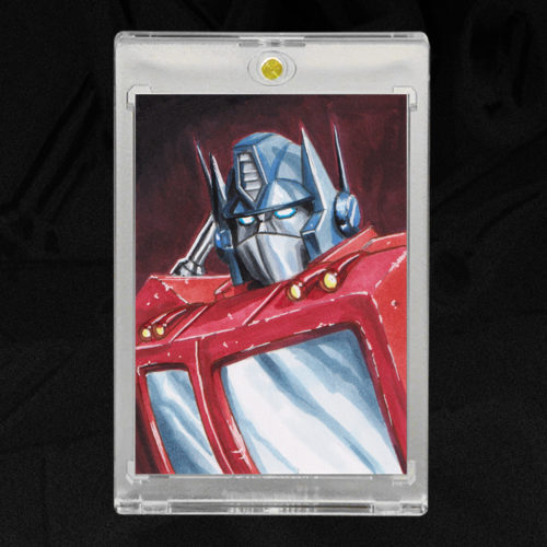 Optimus Prime Sketch Card by Duke