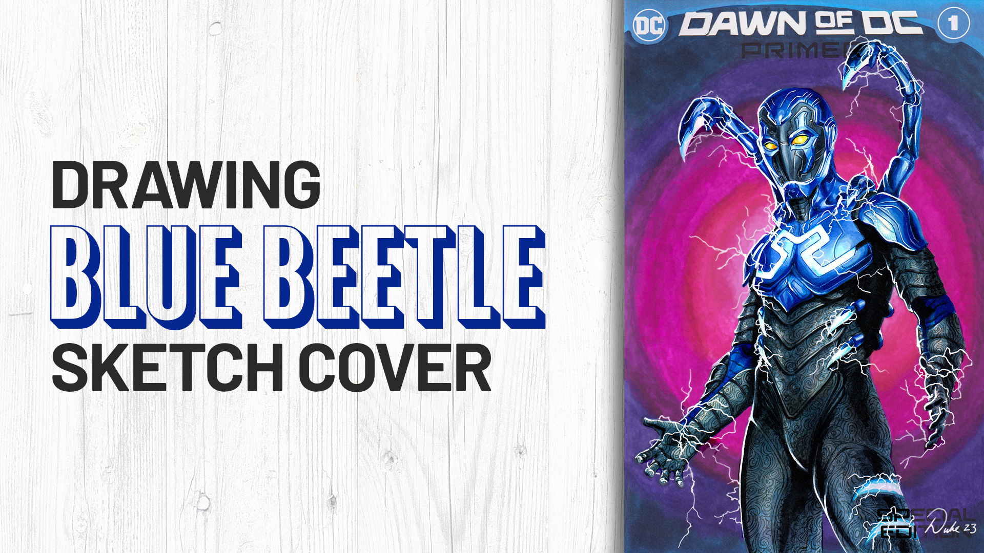Blue Beetle Sketch Cover by Duke