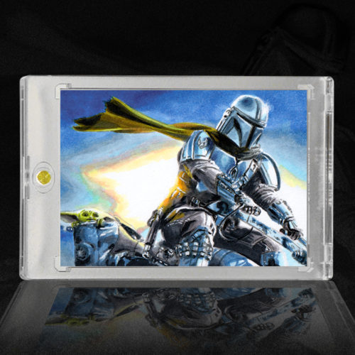 The Mandalorian Sketch Card by Duke