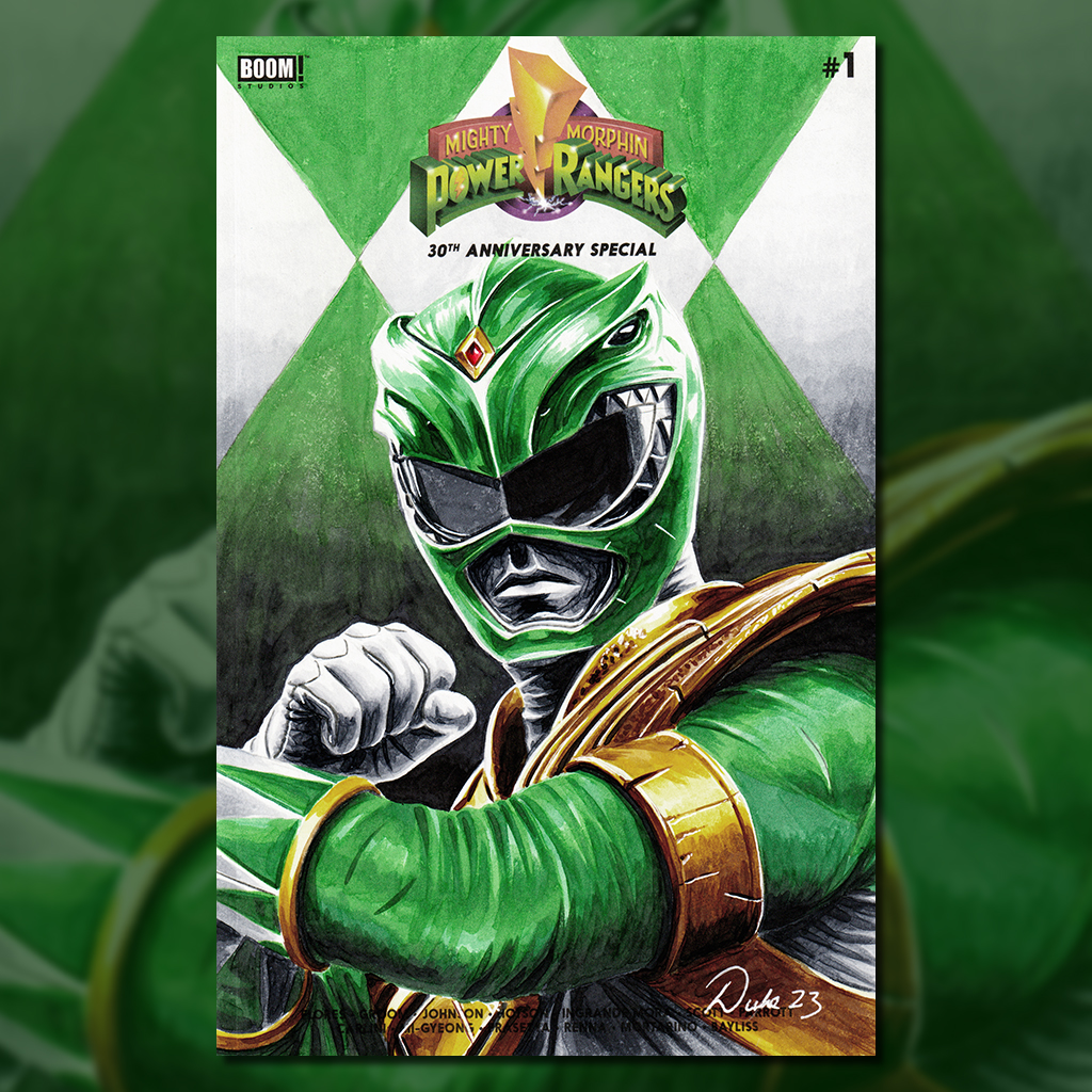 Mighty Morphin' Power Rangers Green Ranger Sketch Cover by Duke
