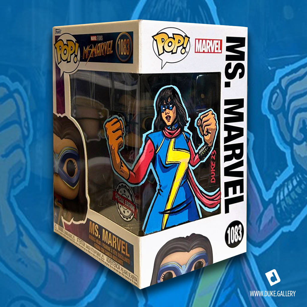 Ms. Marvel Funko Pop 1083 Remarque Drawing by Duke