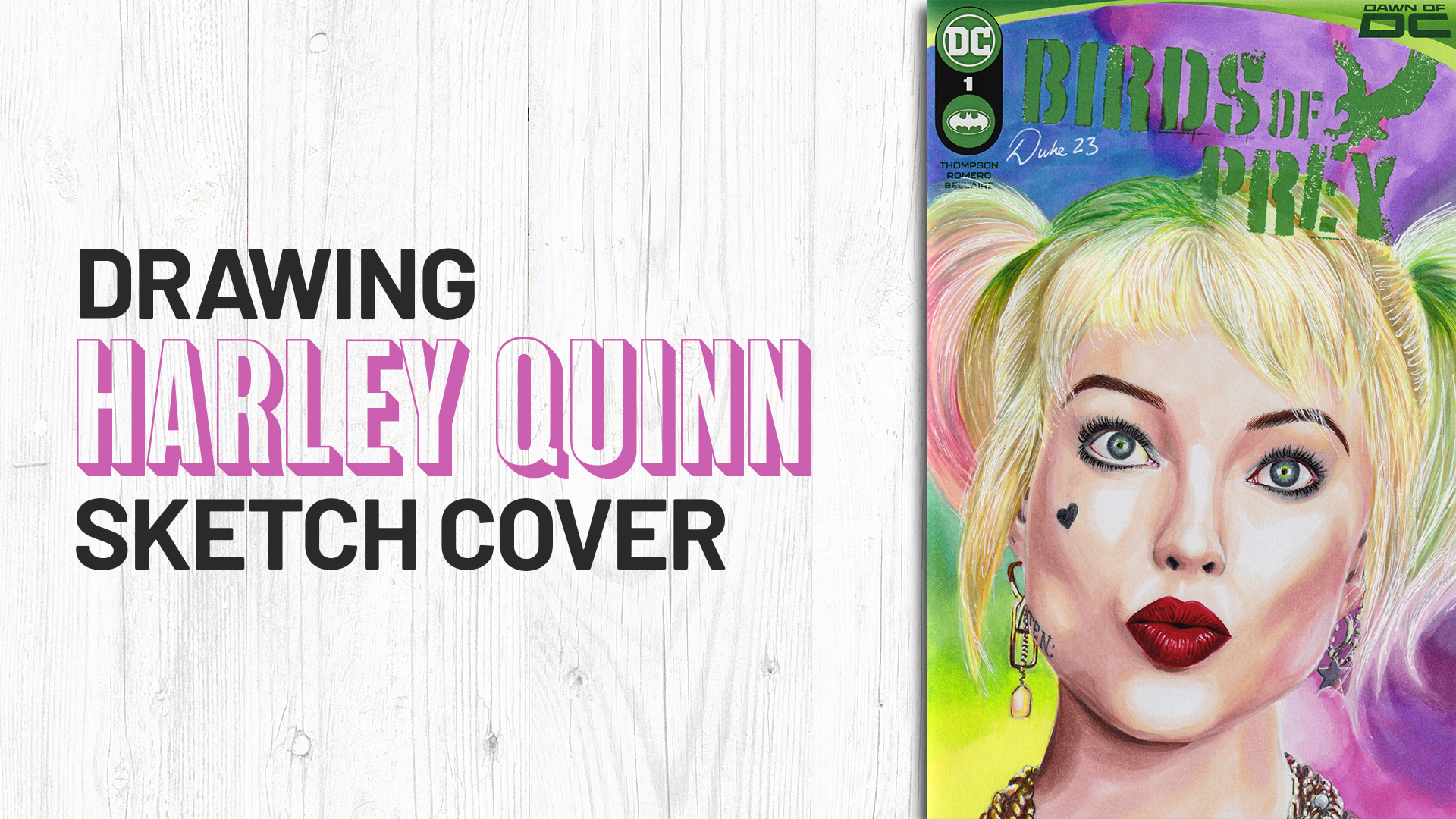 Harley Quinn Sketch Cover by Duke