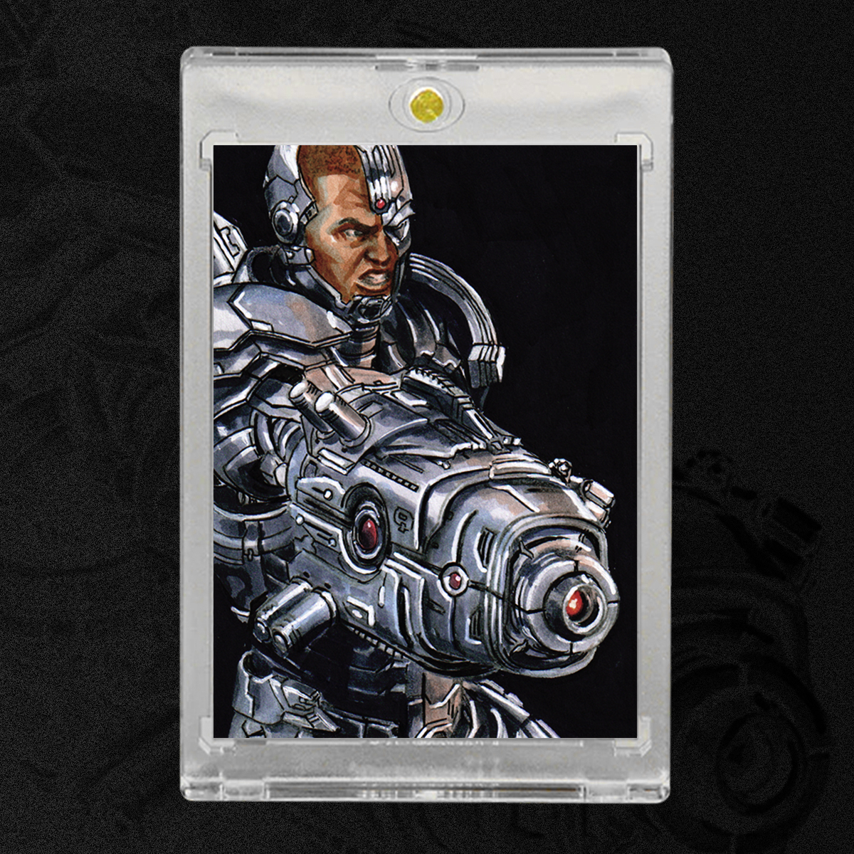 Cyborg Sketch Card by Duke