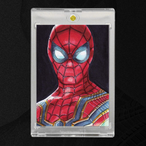 Iron Spider-Man Sketch Card by Duke