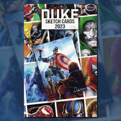Duke Sketch Card Art Book Captain America vs. Thanos