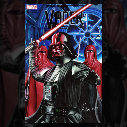 Star Wars Darth Vader Original Art Sketch Cover by Duke