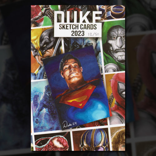 Duke Sketch Card Art Book Christopher Reeve Superman by Duke