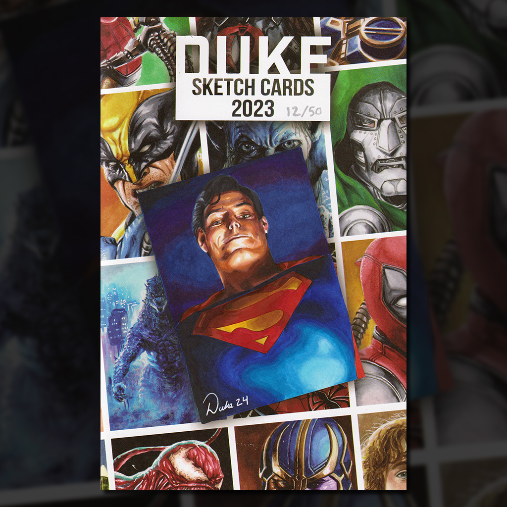 Duke Sketch Card Art Book Christopher Reeve Superman by Duke