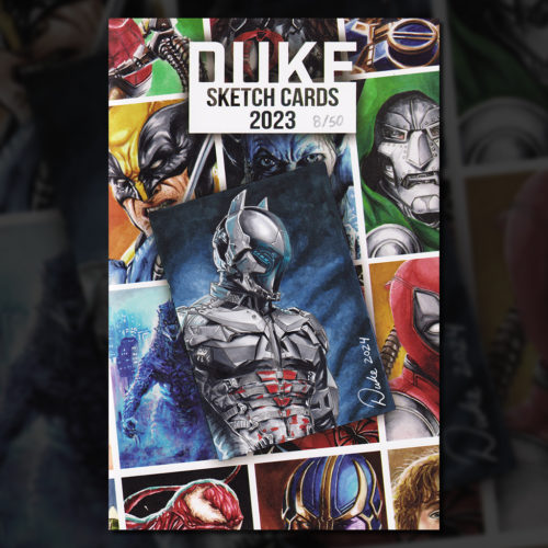 Duke Sketch Card Art Book Arkham Knight by Duke