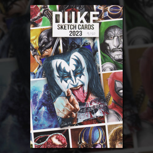 Duke Sketch Card Art Book Gene Simmons by Duke