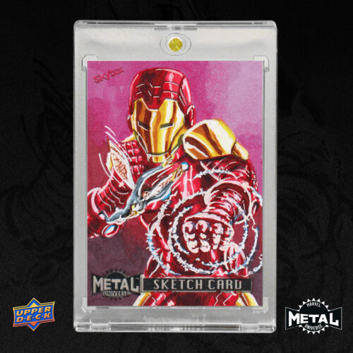 Iron Man and the Wasp Marvel Metal Universe 2024 Sketch Card by Duke