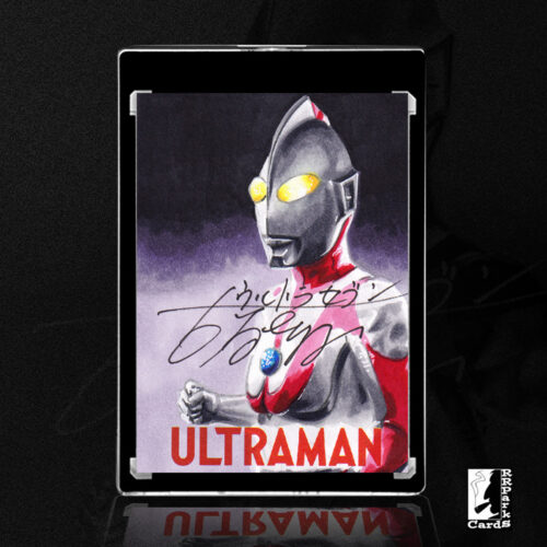 Ultraman Sketch Card by Duke signed by Bin Furuya