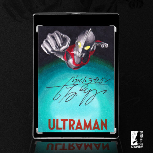 Ultraman Sketch Card by Duke signed by Bin Furuya