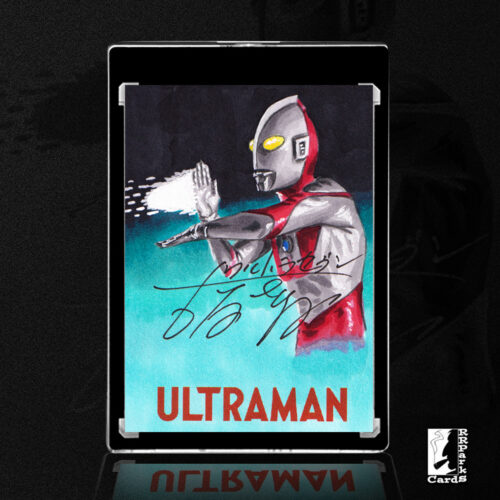 Ultraman Sketch Card by Duke signed by Bin Furuya