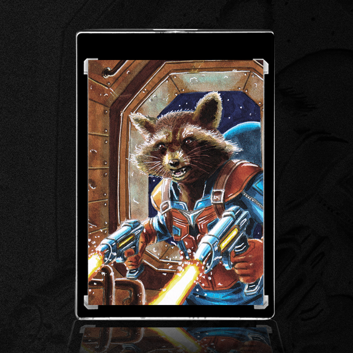 Rocket Raccoon Sketch Card by Duke