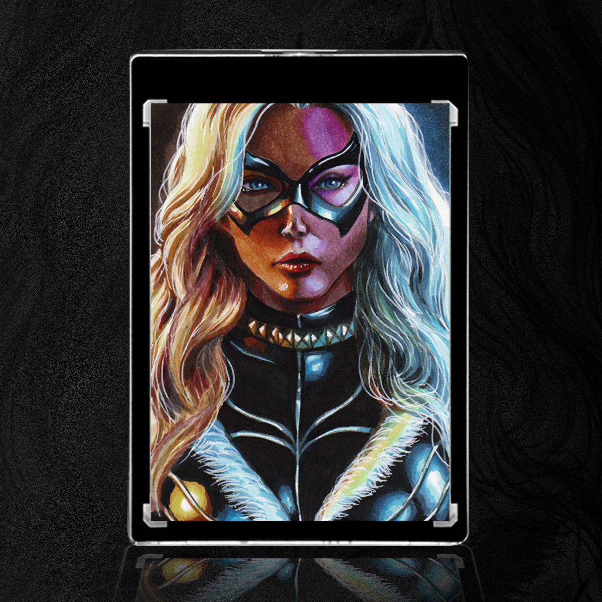 Black Cat Sketch Card by Duke