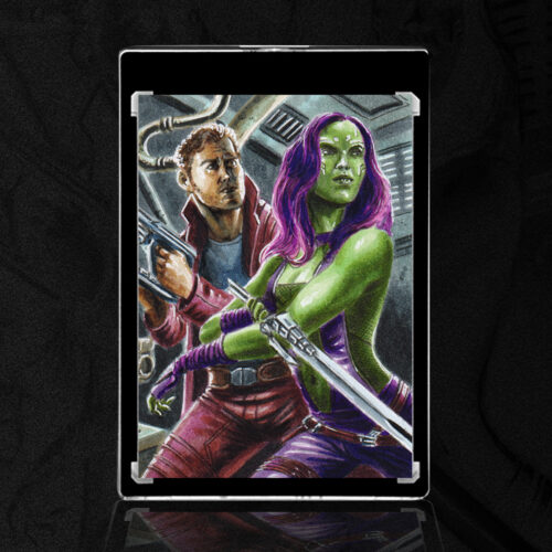 Star Lord & Gamora Sketch Card by Duke