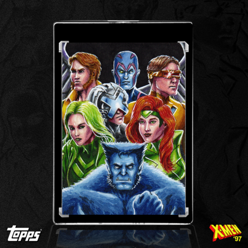 Prof X, Cyclops, Beast, Marvel Girl, Archangel, Banshee, and Polaris Sketch Card by Duke