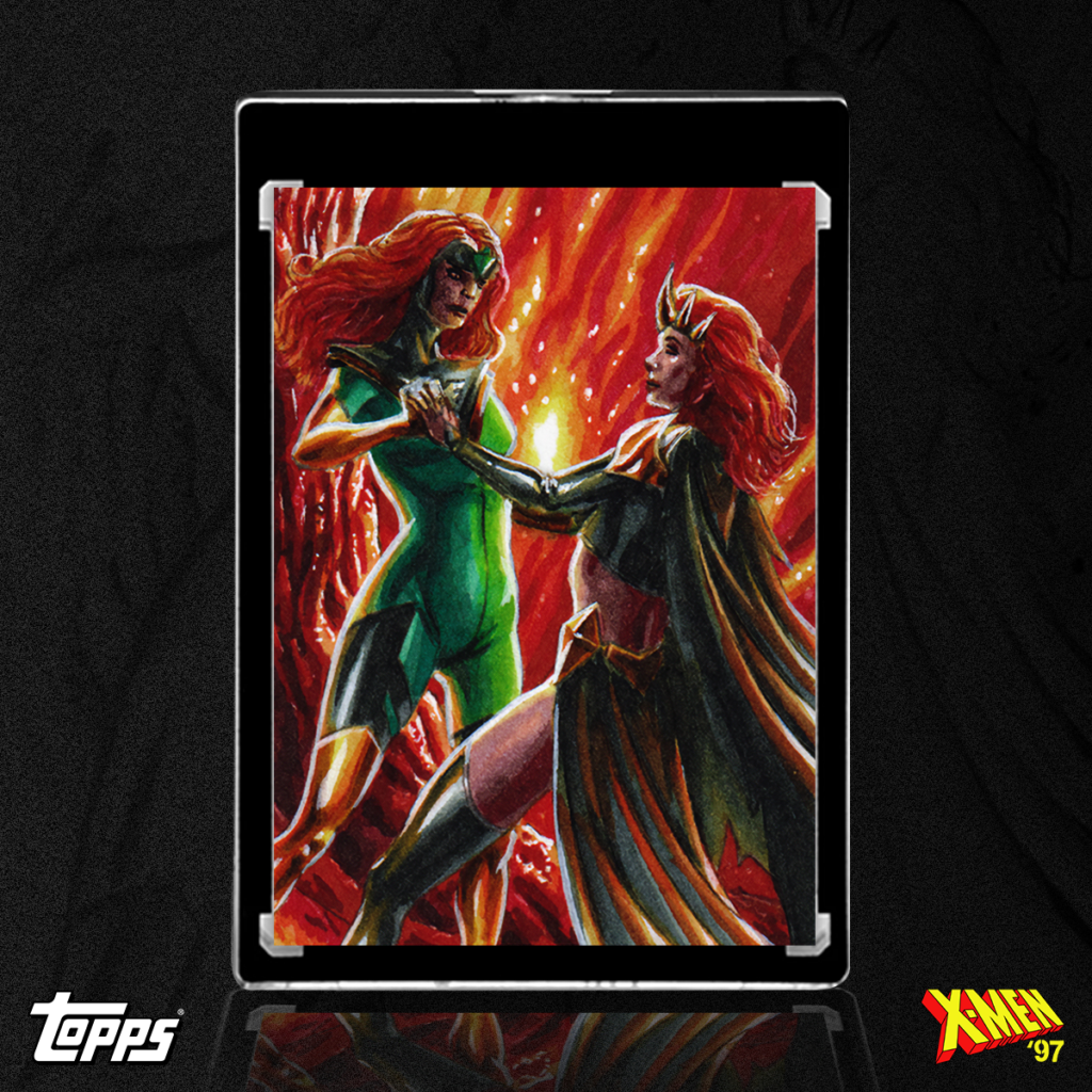 Jean Grey vs. Goblin Queen Sketch Card by Duke
