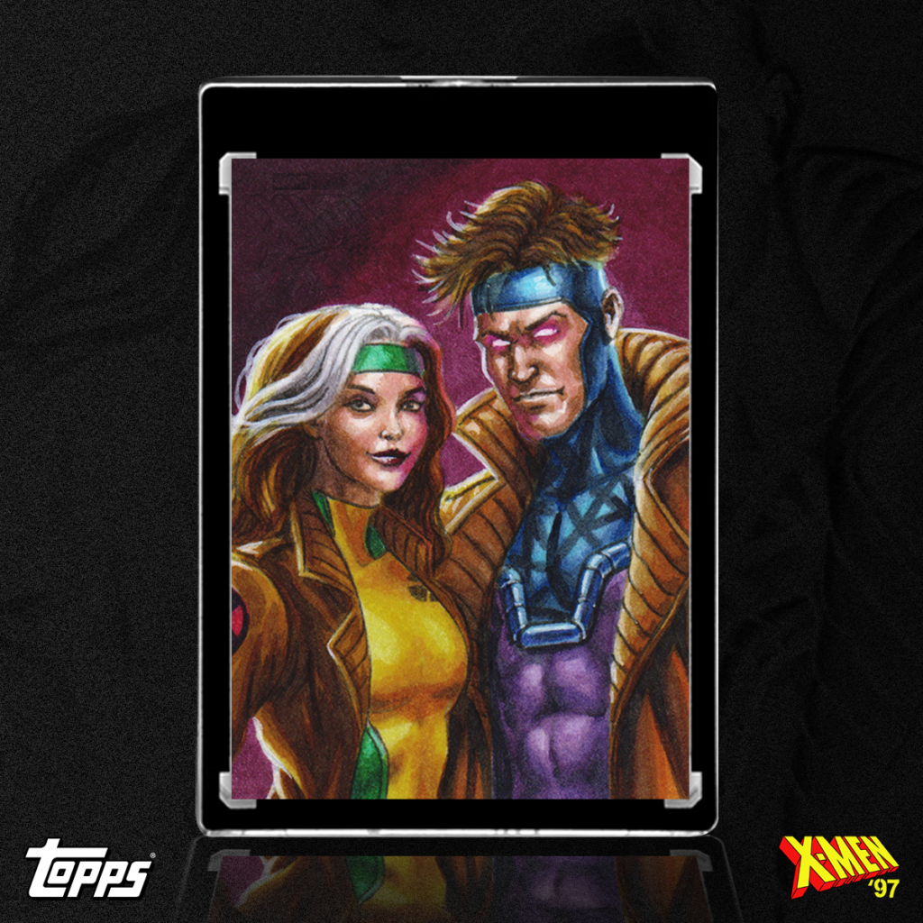 Rogue & Gambit Sketch Card by Duke