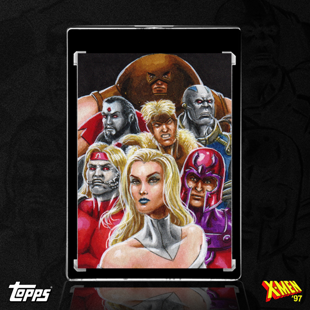 Magneto, Juggernaut, Sinister, Apocalypse, Omega Red, Sabretooth, and Emma Frost Sketch Card by Duke