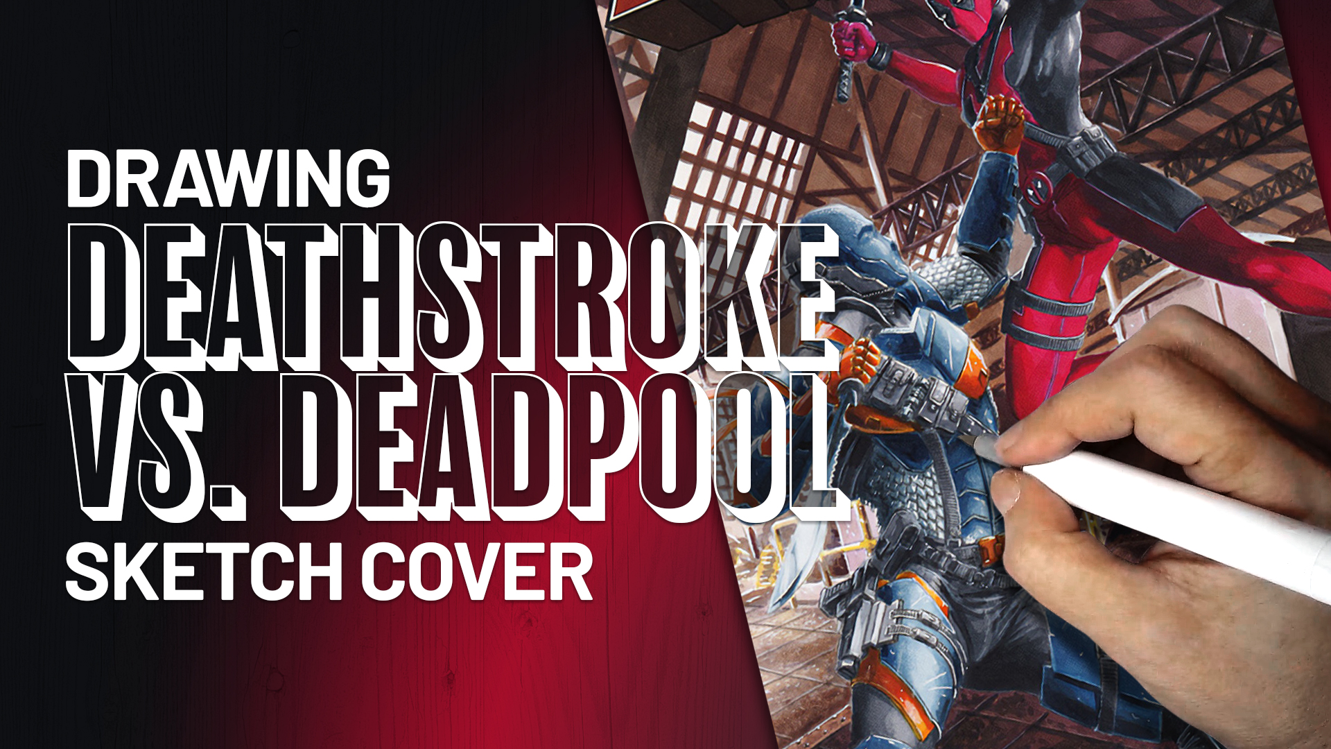 Deadpool vs. Deathstroke Sketch Cover by Duke