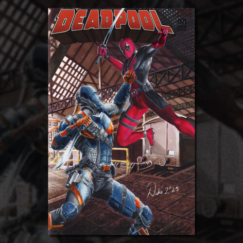 Deadpool vs. Deathstroke Sketch Cover by Duke