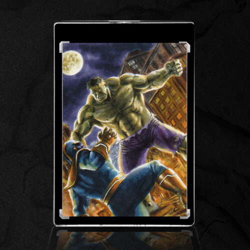 The Hulk vs. Thanos Sketch Card by Duke