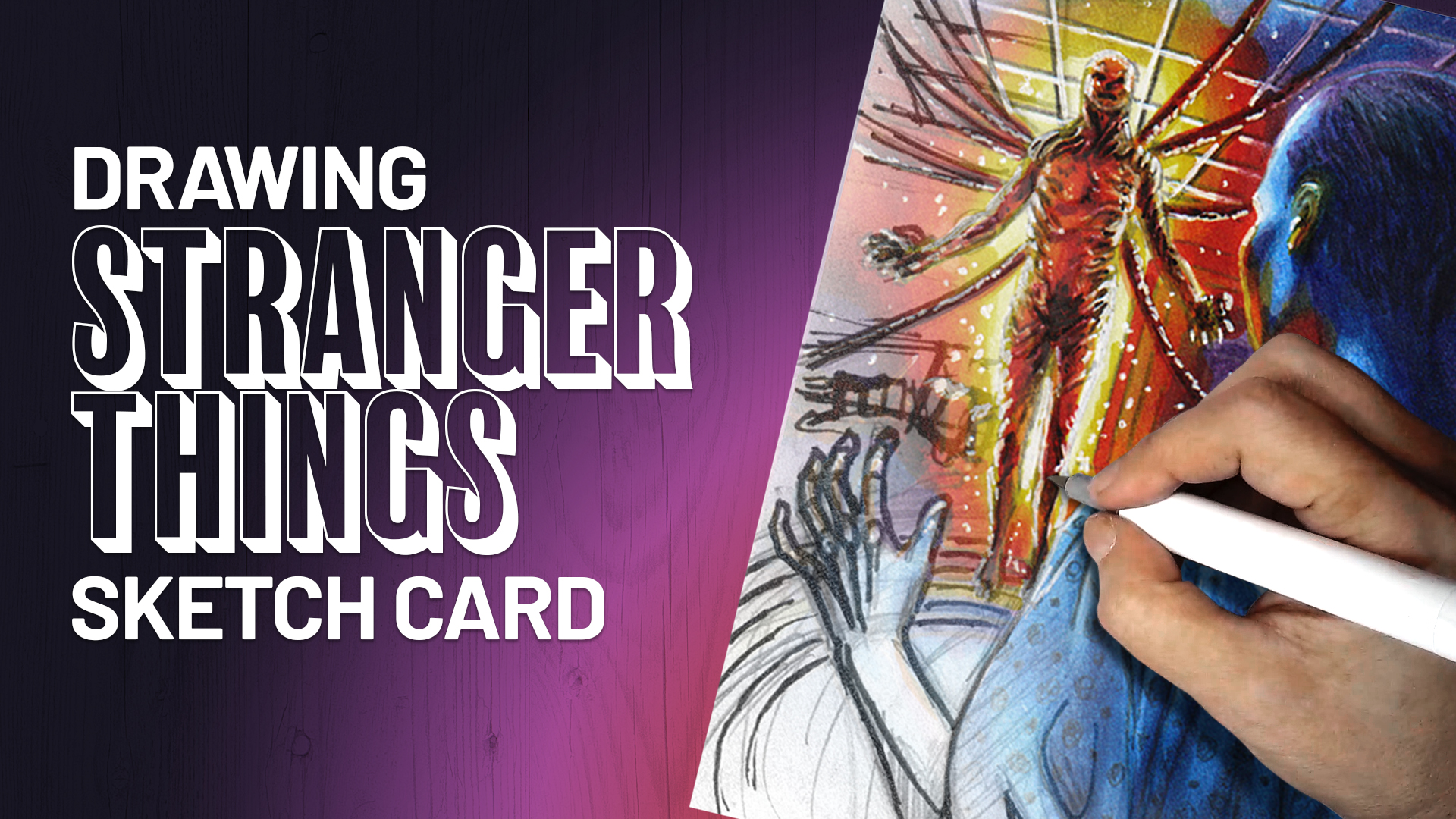 Stranger Things ELEVEN vs. VECNA sketch card by duke