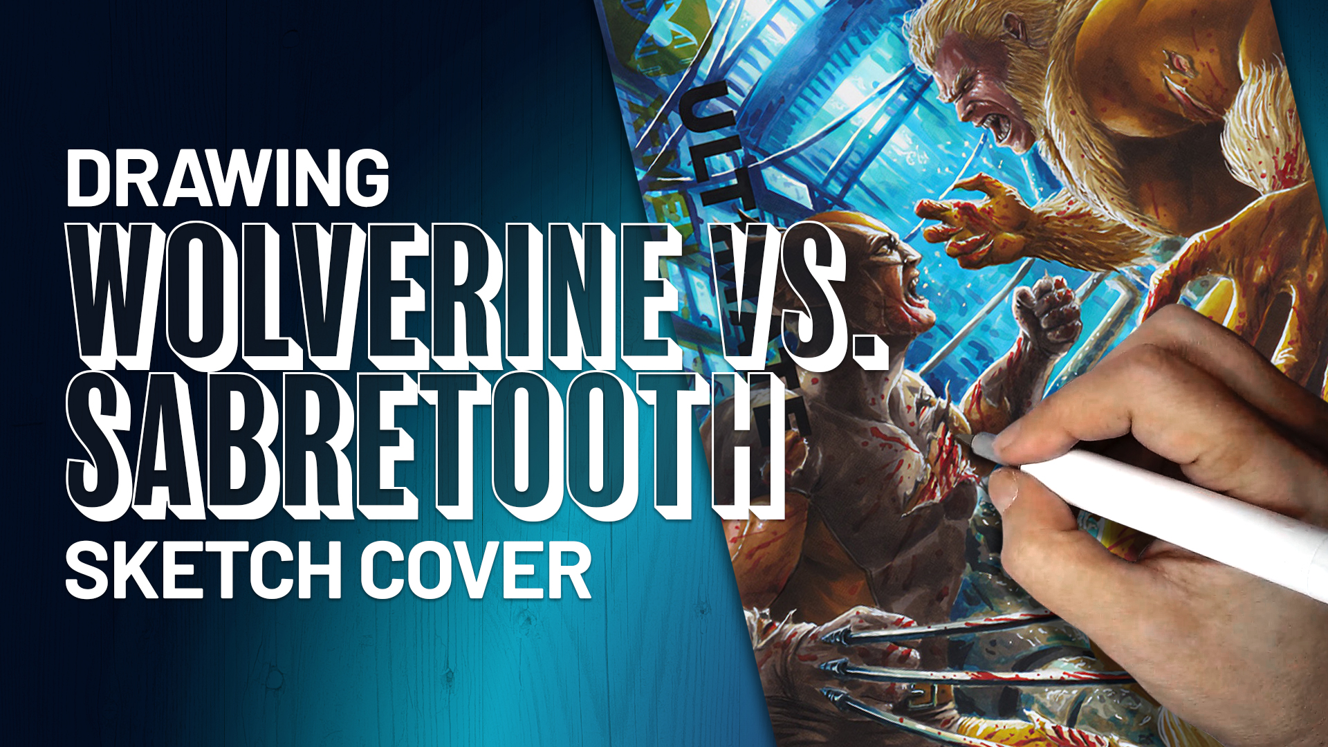 Wolverine vs. Sabretooth Sketch Cover by Duke
