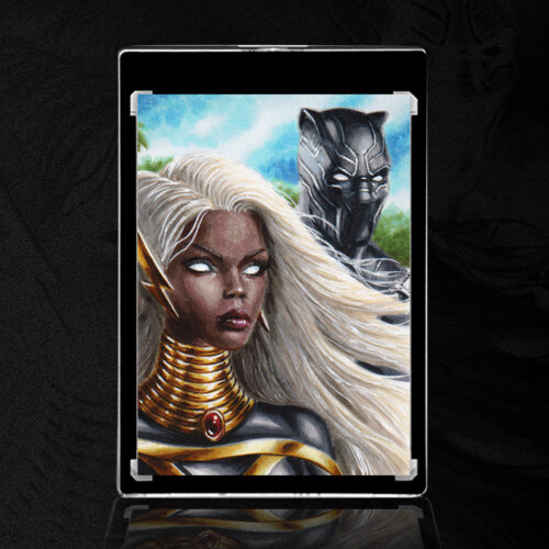 Storm and Black Panther Sketch Card by Duke