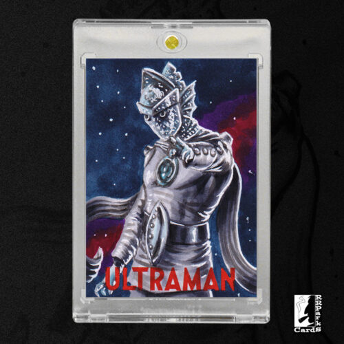 Ultraman Series 4 Alien Mask Sketch Card by Duke