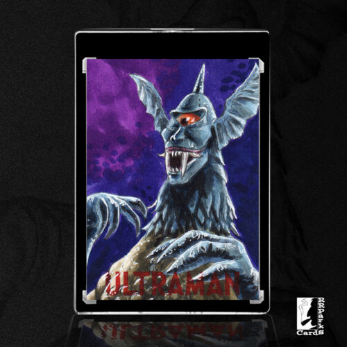 Ultraman Series 4 Black Satan Sketch Card by Duke