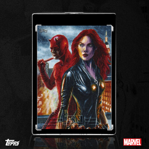 Daredevil and Black Widow Sketch Card by Duke